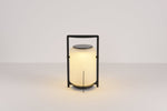 Twilight Lantern Solar Table Lamp – Stainless Steel & Glass Outdoor LED Light