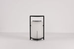 Twilight Lantern Solar Table Lamp – Stainless Steel & Glass Outdoor LED Light