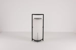 Twilight Lantern Solar Table Lamp – Stainless Steel & Glass Outdoor LED Light