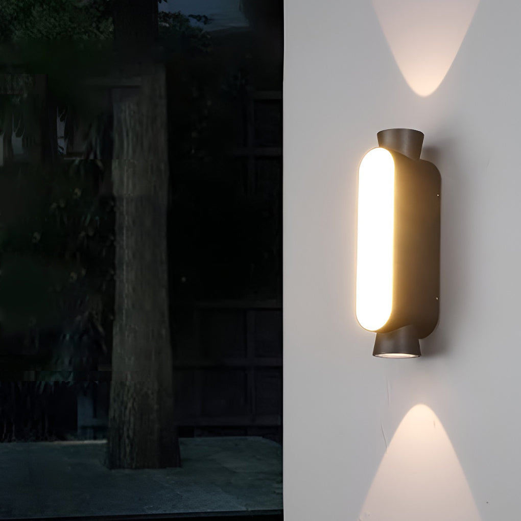 Up And Down Lights Black Modern Outdoor Wall Sconce