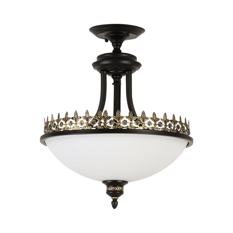 black-vintage-bowl-frosted-glass-ceiling-light