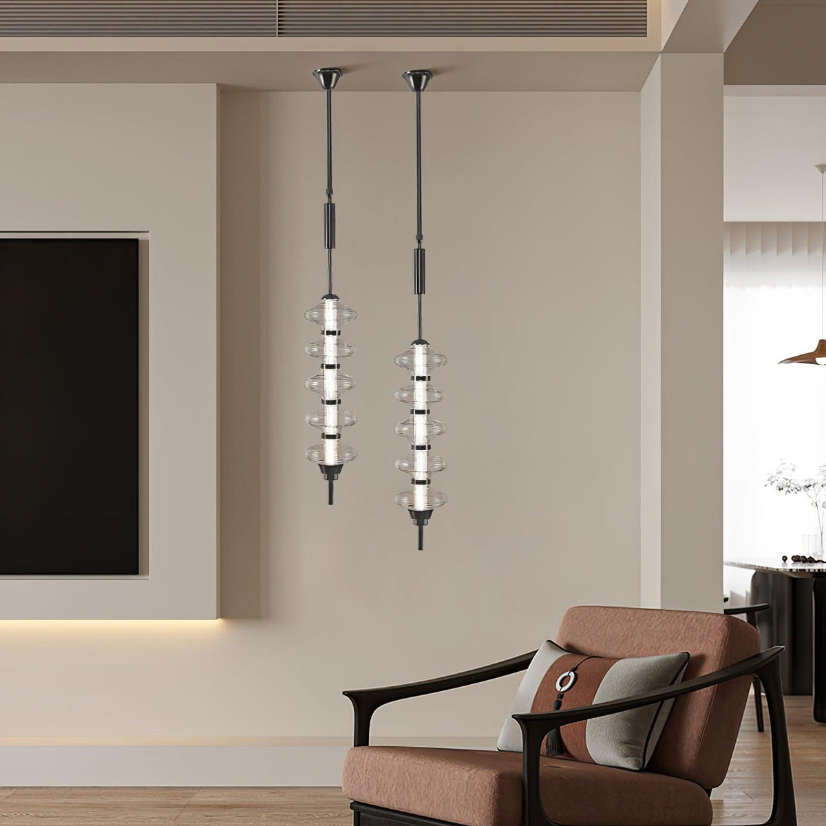 Blair Glass Pendant Light – Modern Minimalist LED Hanging Lamp