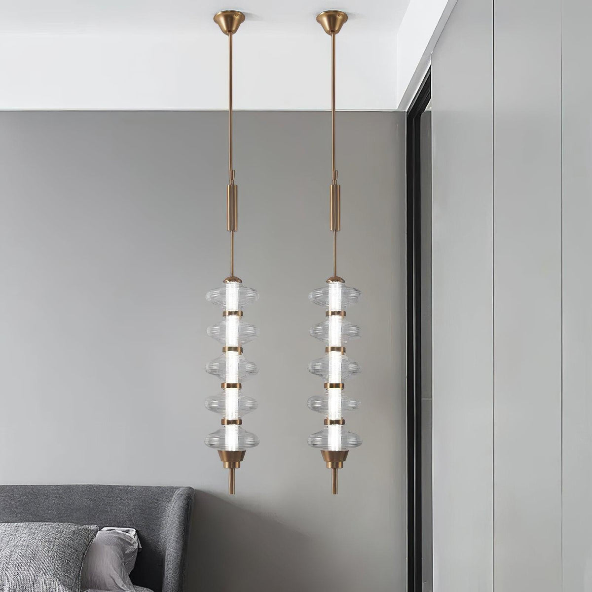 Blair Glass Pendant Light – Modern Minimalist LED Hanging Lamp