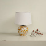 Blazing Blossom Ceramic Table Lamp – Artisan Floral Design for Modern Interiors