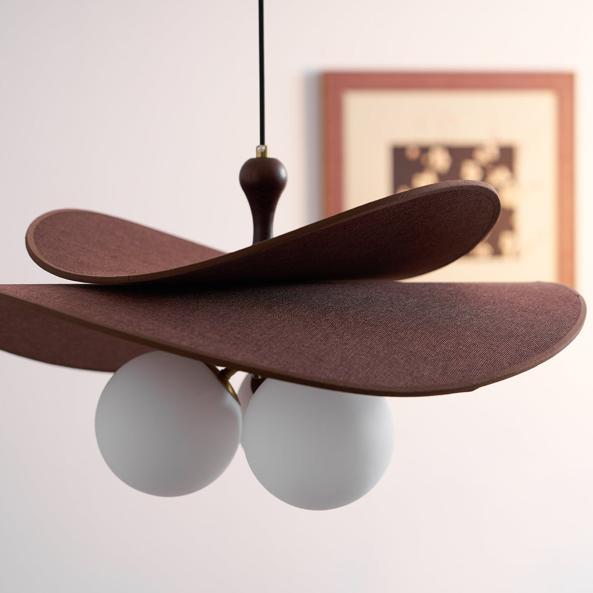 Bloom Petals Chandelier — Sculptural Fabric Pendant Light