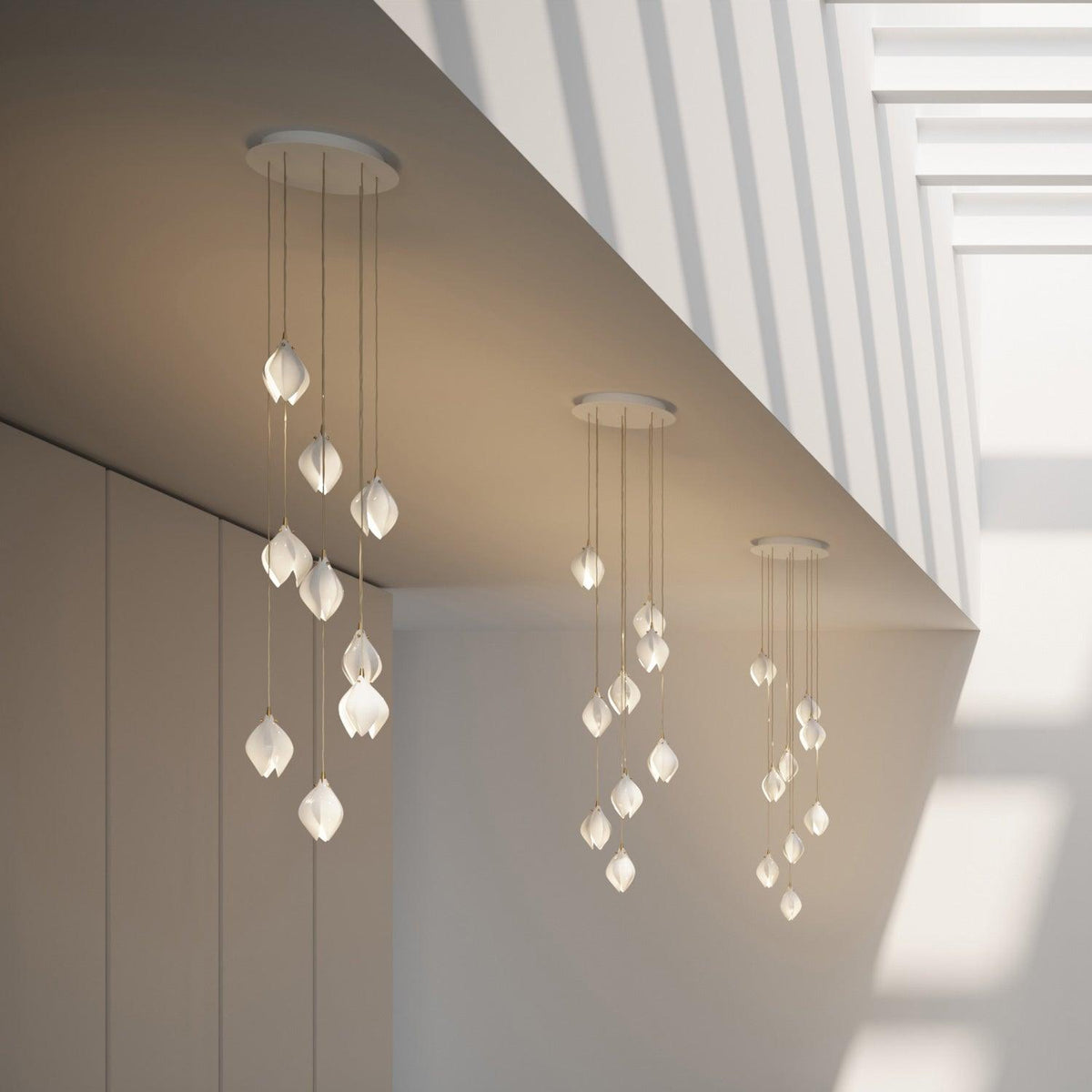 Ceramic Flower Pendant Light