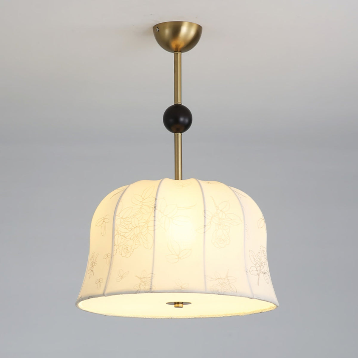 Blossom Curve Modern Fabric Pendant Light for Dining Room and Bedroom