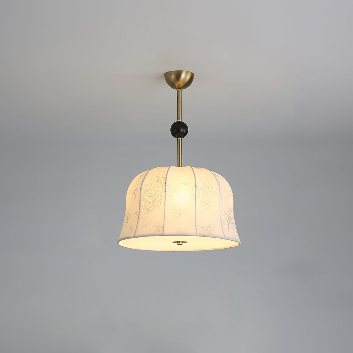 Blossom Curve Modern Fabric Pendant Light for Dining Room and Bedroom