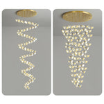 Blossom Double Horn Chandelier – Modern Ceramic & Gold Pendant Light