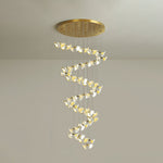 Blossom Double Horn Chandelier – Modern Ceramic & Gold Pendant Light