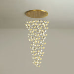Blossom Double Horn Chandelier – Modern Ceramic & Gold Pendant Light