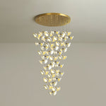 Blossom Double Horn Chandelier – Modern Ceramic & Gold Pendant Light