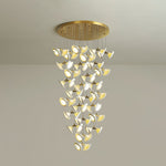 Blossom Double Horn Chandelier – Modern Ceramic & Gold Pendant Light