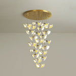 Blossom Double Horn Chandelier – Modern Ceramic & Gold Pendant Light