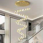 Blossom Double Horn Chandelier – Modern Ceramic & Gold Pendant Light
