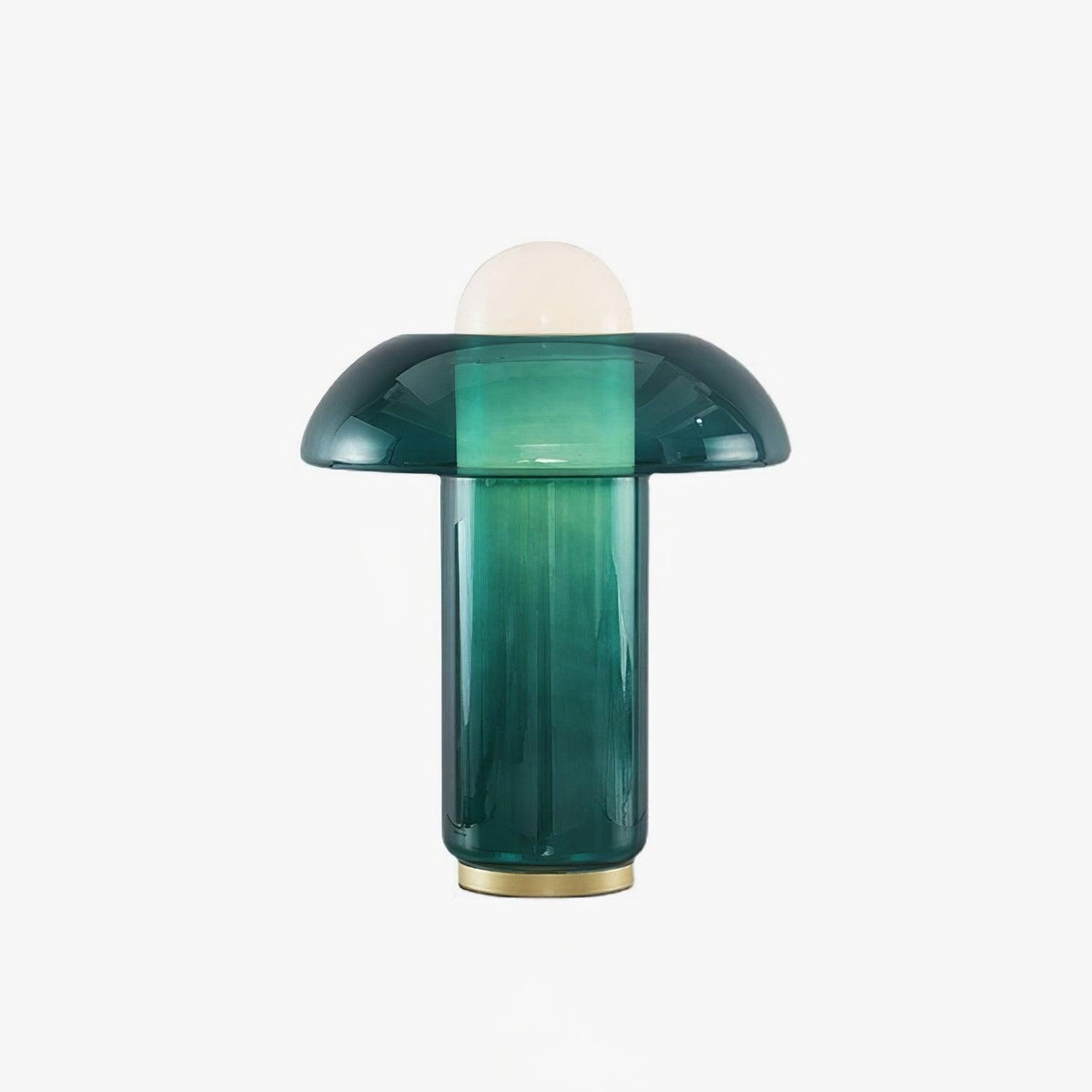 Blue Glass Mushroom Table Lamp