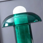 Blue Glass Mushroom Table Lamp