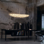 Boat Crystal Chandelier – Modern Linear LED Pendant for Dining & Living Rooms