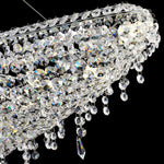 Boat Crystal Chandelier – Modern Linear LED Pendant for Dining & Living Rooms