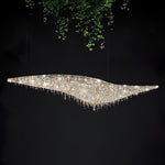 Boat Crystal Chandelier – Modern Linear LED Pendant for Dining & Living Rooms