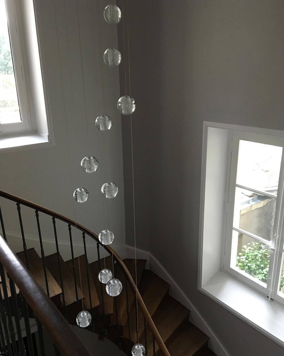 Crystal Ball Pendant Light – Chrome & Clear Glass Chandelier