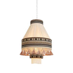 Artisan Woven Fringe Pendant Light for Boho Interiors