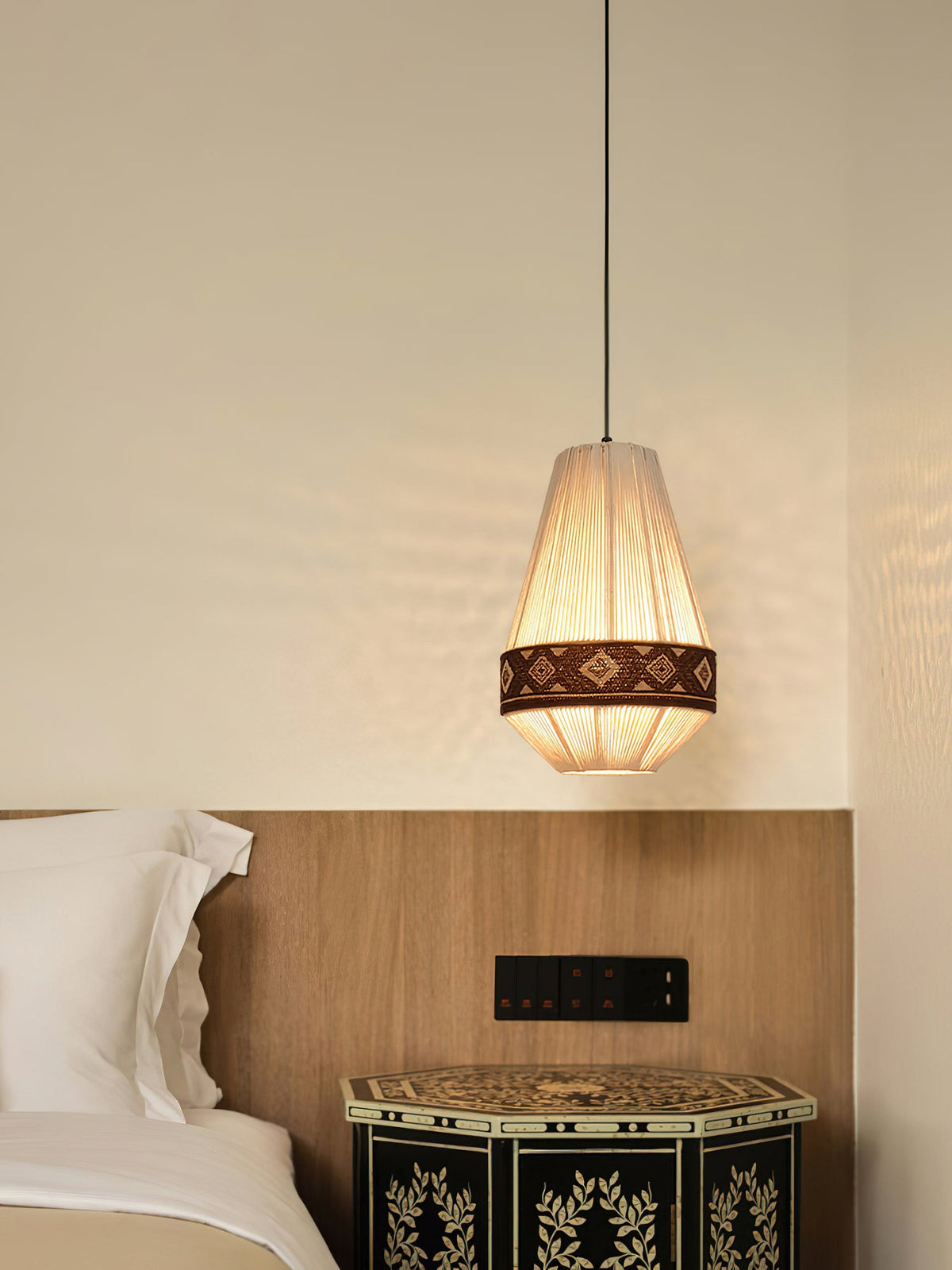 Artisan Woven Fringe Pendant Light for Boho Interiors
