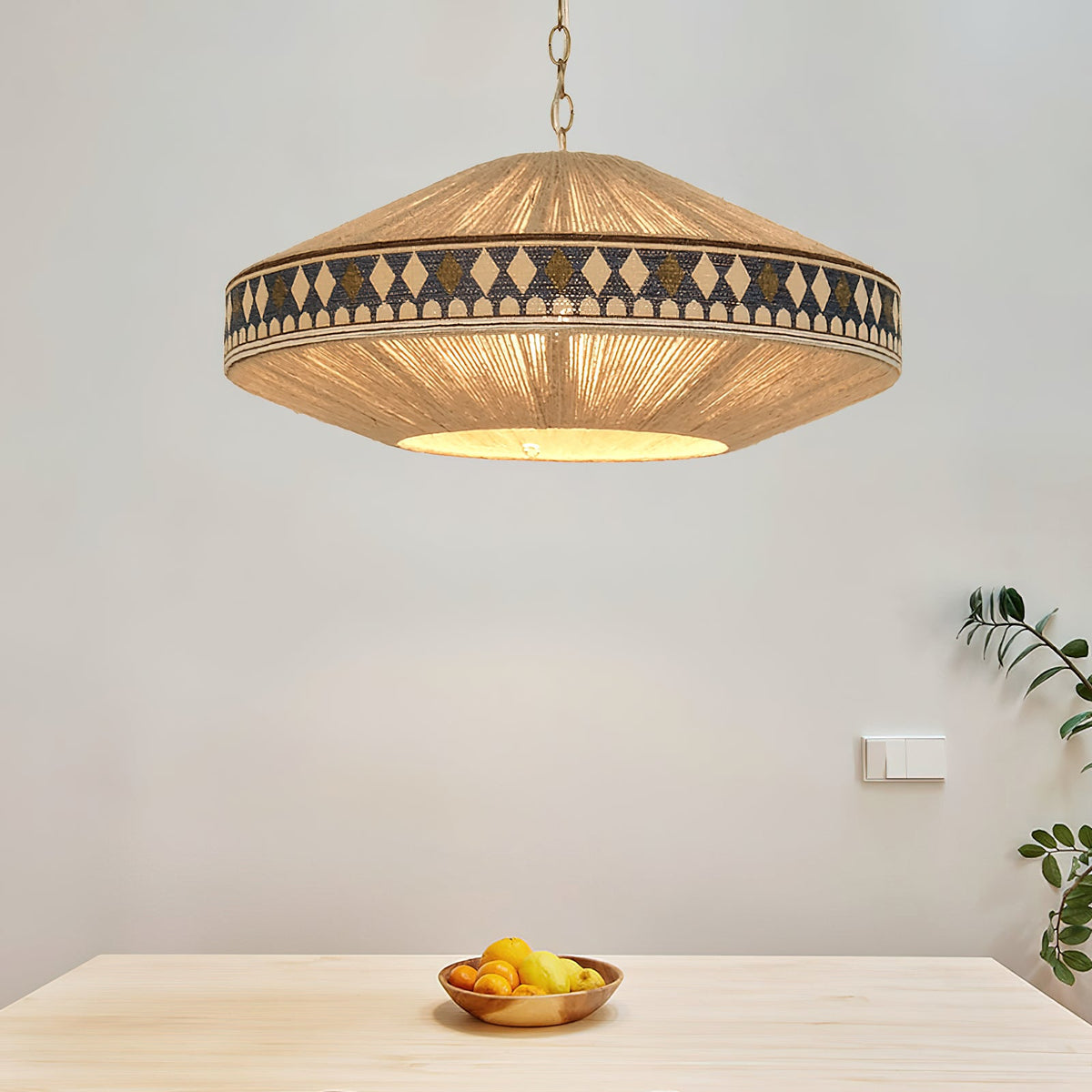 Artisan Woven Fringe Pendant Light for Boho Interiors