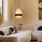 Artisan Woven Fringe Pendant Light for Boho Interiors