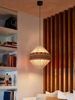 Artisan Woven Fringe Pendant Light for Boho Interiors