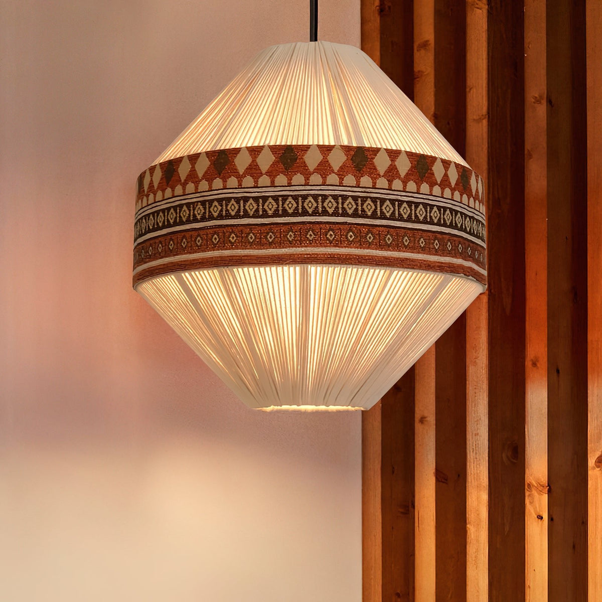 Artisan Woven Fringe Pendant Light for Boho Interiors
