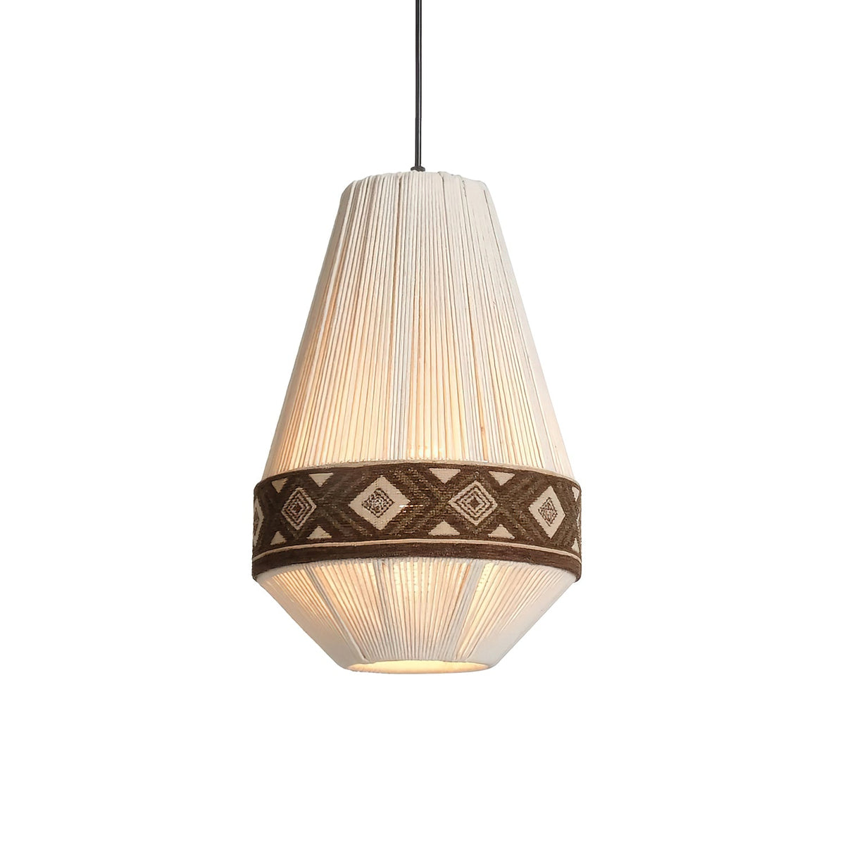 Artisan Woven Fringe Pendant Light for Boho Interiors