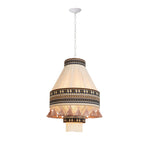 Artisan Woven Fringe Pendant Light for Boho Interiors