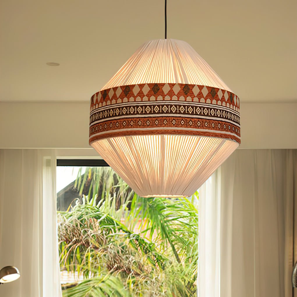 Artisan Woven Fringe Pendant Light for Boho Interiors
