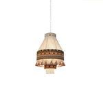 Artisan Woven Fringe Pendant Light for Boho Interiors