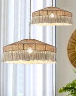 Tidecroft Tassel Pendant Light – Handwoven Hemp Rope Bohemian Chandelier