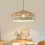 Tidecroft Tassel Pendant Light – Handwoven Hemp Rope Bohemian Chandelier