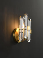 Bolton Crystal Wall Sconce in Brass for Bedroom and Living Room