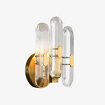 Bolton Crystal Wall Sconce in Brass for Bedroom and Living Room