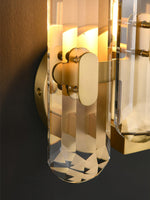 Bolton Crystal Wall Sconce in Brass for Bedroom and Living Room