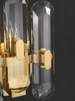 Bolton Crystal Wall Sconce in Brass for Bedroom and Living Room