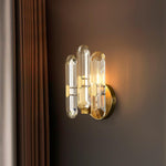 Bolton Crystal Wall Sconce in Brass for Bedroom and Living Room