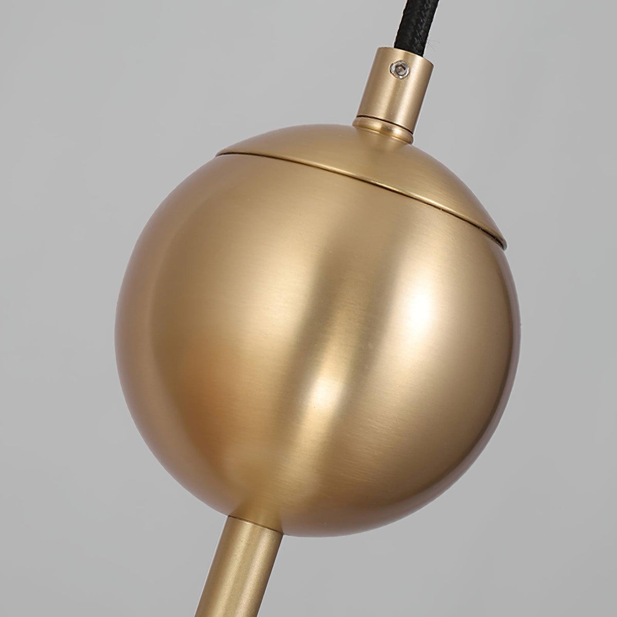 Born Pendant Light in Polished Brass and Opal Glass, Modern Minimalist Ceiling Lamp