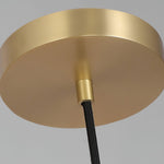Born Pendant Light in Polished Brass and Opal Glass, Modern Minimalist Ceiling Lamp