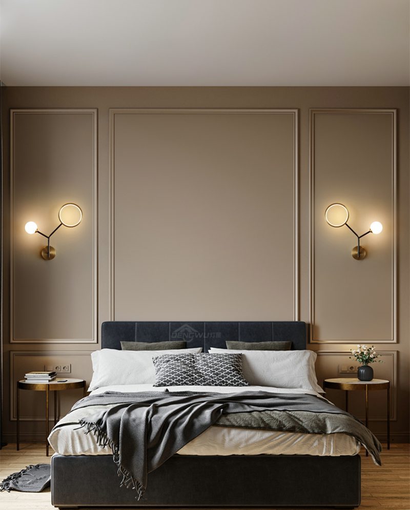 Brass Branch Glass Wall Lamp