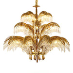 brass-palm-leaf-crystal-chandelier