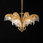 brass-palm-leaf-crystal-chandelier