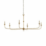 Elara Candle Chandelier – Modern Brass Candelabra Chandelier for Dining Room
