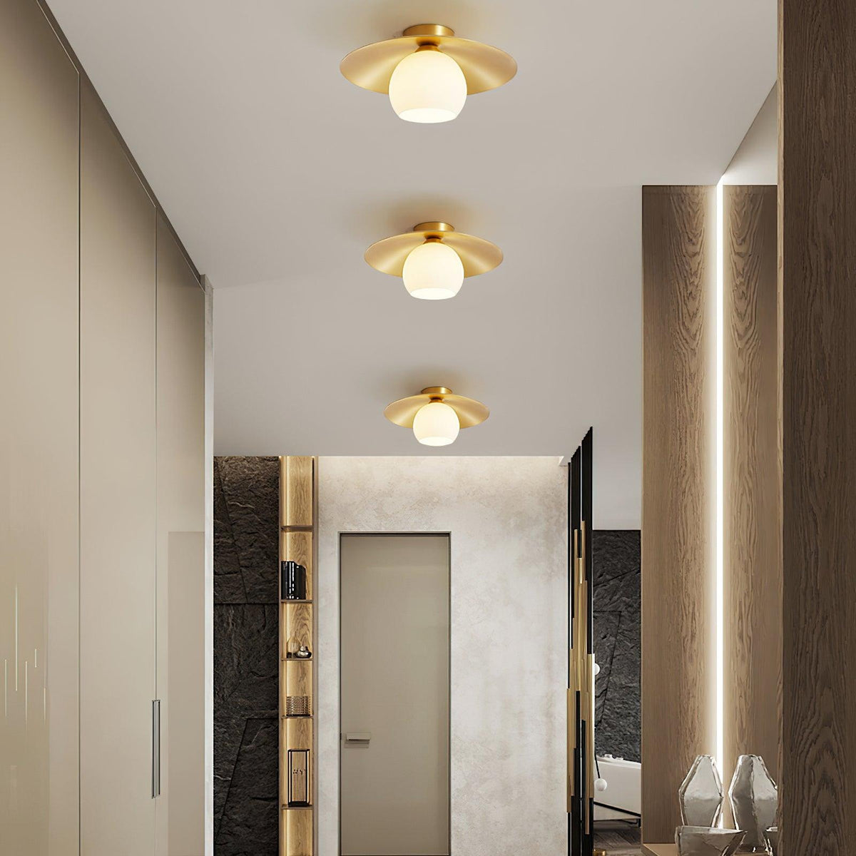 Brass Cap Ceiling Lamp