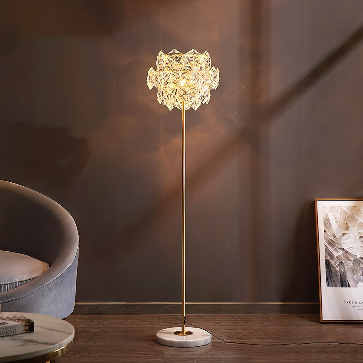 Snowflake Crystal Floor Lamp
